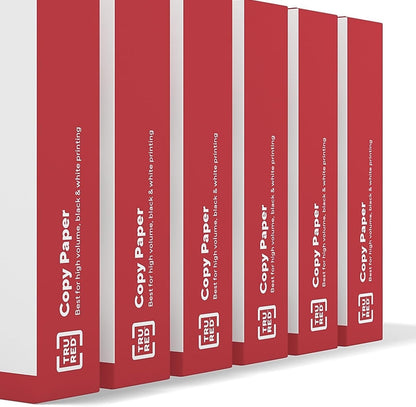 TRU RED 8.5x11 Copy Paper 20 lb. 92-Bright 5000 Sheets/Carton, For Office, School & Home