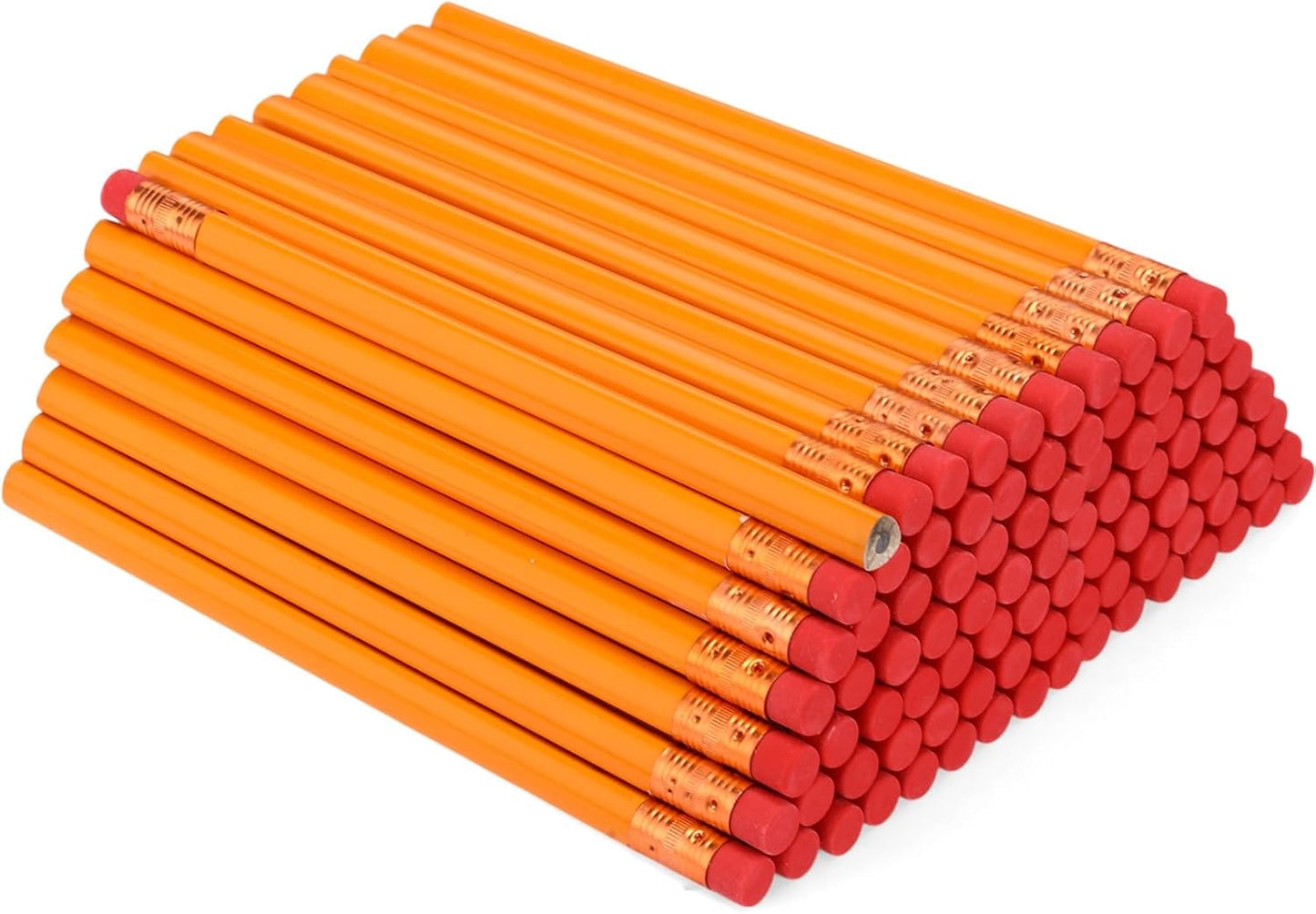 Fainne 96 Pcs Jumbo Pencil with Black Core Cedar Wooden Pencil with Eraser for Carpenters Students Teachers School Construction Woodworkers Beginners Office Workers(Red,Classic)