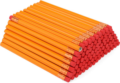 Fainne 96 Pcs Jumbo Pencil with Black Core Cedar Wooden Pencil with Eraser for Carpenters Students Teachers School Construction Woodworkers Beginners Office Workers(Red,Classic)