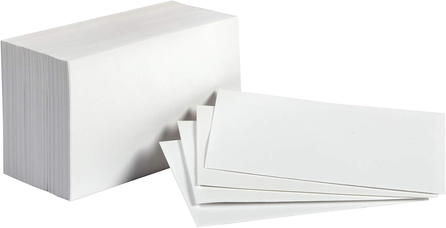 Amazon Basics Ruled Lined Index Cards for Study, Notes and Recipes, White, 3" x 5", 1,000 Count (10 Pack of 100)