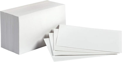 Amazon Basics Ruled Lined Index Cards for Study, Notes and Recipes, White, 3" x 5", 1,000 Count (10 Pack of 100)