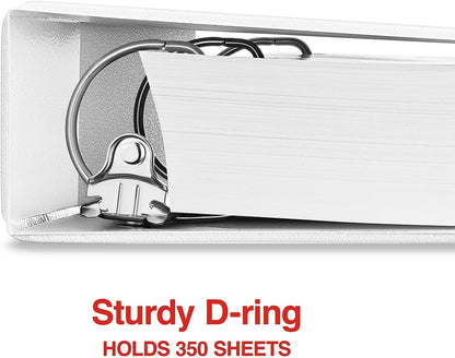 Staples Standard 2-Inch 3-Ring View Binder, Holds Up to 450 Sheets, Orange, Durable Binder for Office & School