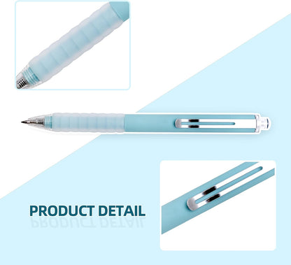 Linbsunne Ballpoint Pens Medium Point 1mm Black Ink Work Pen with Super Soft Grip Ball Point Pen for Men Women Retractable Office Pens (Gold Clip-6 count)