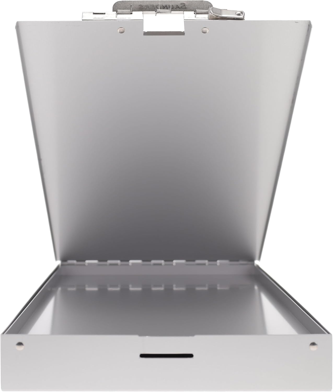 Saunders Cruiser Mate Metal Clipboard with Storage, Dual Tray Aluminum Nursing Folio, Heavy Duty Form Holder for Police & Work, Letter Size Privacy Box with Self-Locking Latch, Silver