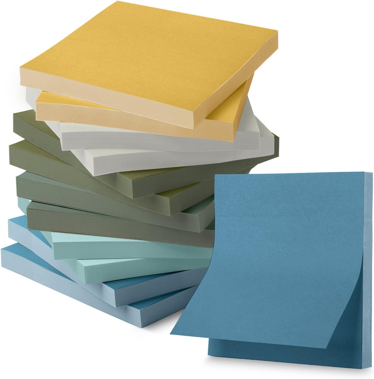 Mr. Pen- Sticky Notes, 3"x3", 12 Pads, 600 Sheets, Natural Vintage, Sticky Notes Bulk, Self-Stick Note Pads, Perfect for Office, School, Home, Study & Organization