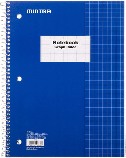 Mintra Office Spiral Notebooks, Wirebound, Journals for School, Work, Business, Aesthetic Stationery, Writing Pads, Teacher & Student Supplies (6, Pastel, College)