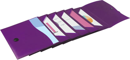 Avery Slide & View Expanding File Folder, 6 Pockets, Letter Size, 1 Black Folder (73542)