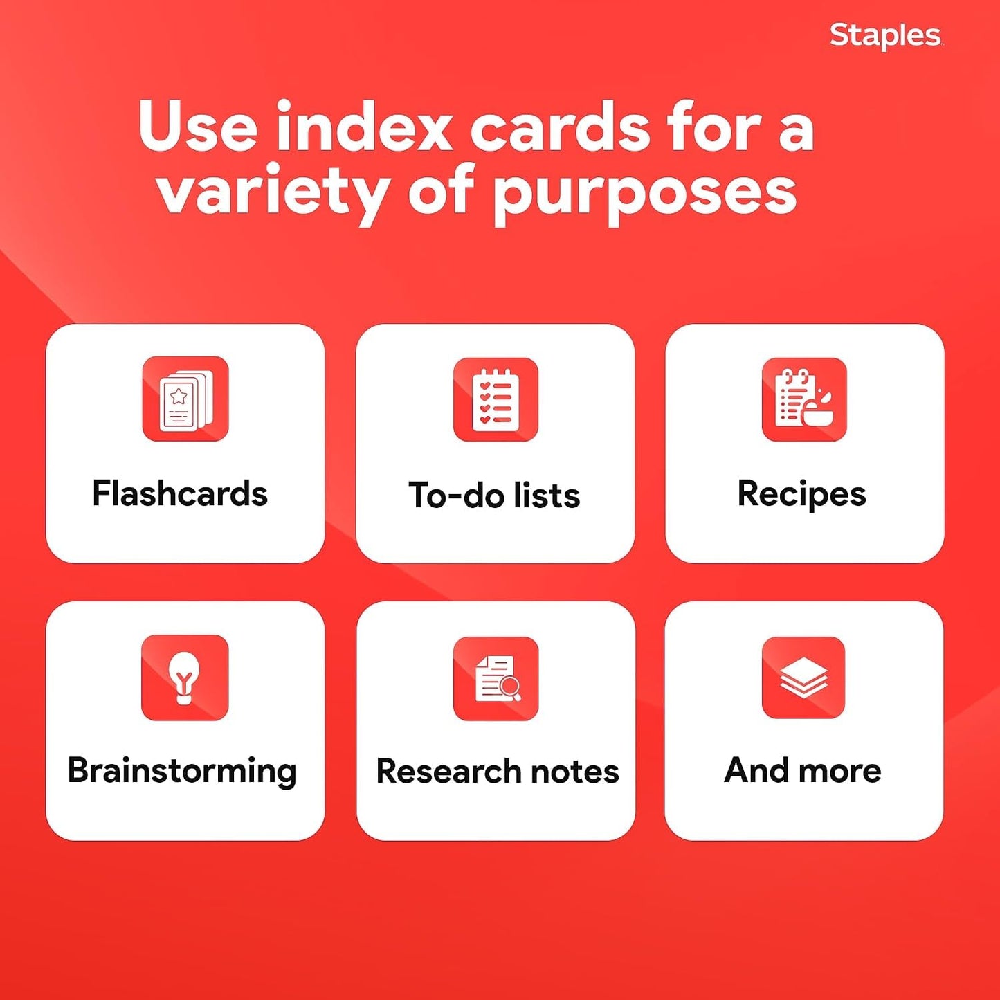 Staples Index Cards, 4" x 6", Lined, White, Acid‑Free, Micro‑Perforated, 150 Cards – Tear‑Off Ruled Cards for Notes & Projects