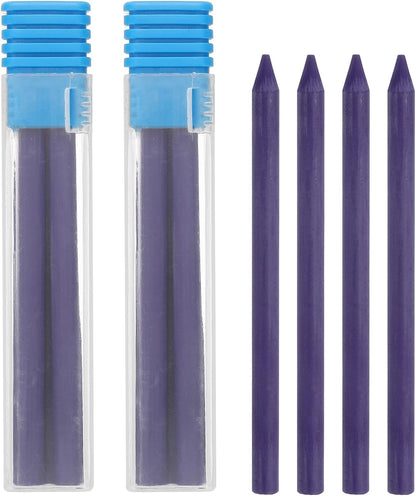 PATIKIL 12Pcs 5.6mm 2B Carpenter Pencil Lead Refills, Solid Dry Pencil Refills Break Resistant Lead Refill for Mechanical Carpenter Pencil Construction Pencils Art Drafting, Blue