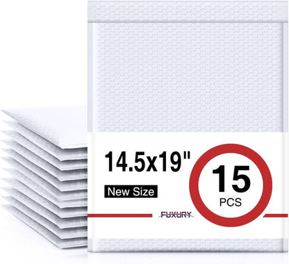 Fuxury Bubble Mailer 6x10" 100 Pack White Bubble Mailers Usable Size 6x9" Self Seal Padded Mailing Envelopes Opaque Bubble Padded Mailer for Small Business Mailing Jewelry Makeup Small Items