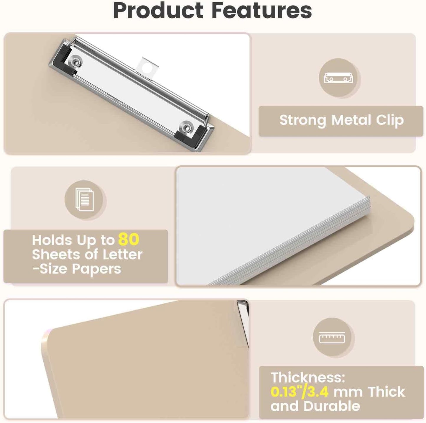 Extra Large 11x17 Clipboards, Plastic Black Drawing Boards, Horizontal Clip Board, Landscape Layout. Suitable for Watercolor, Sketching, Painting. Art & Drafting Supply