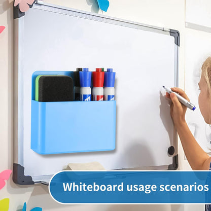 Camelmother 2Magnetic Marker Holder For Whiteboard Dry Erase Marker Holder For Office Refrigerator Fridge Classroom Must (black)