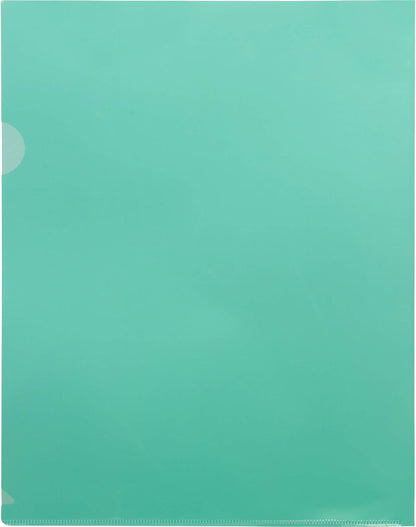 Business Source Green Transparent Poly File Holders