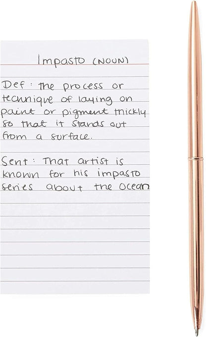 Okuna Outpost 300 Pack Vertically Ruled Index Cards - Lined Paper Vertical NoteCards - Portrait Style (3 x 5 In)