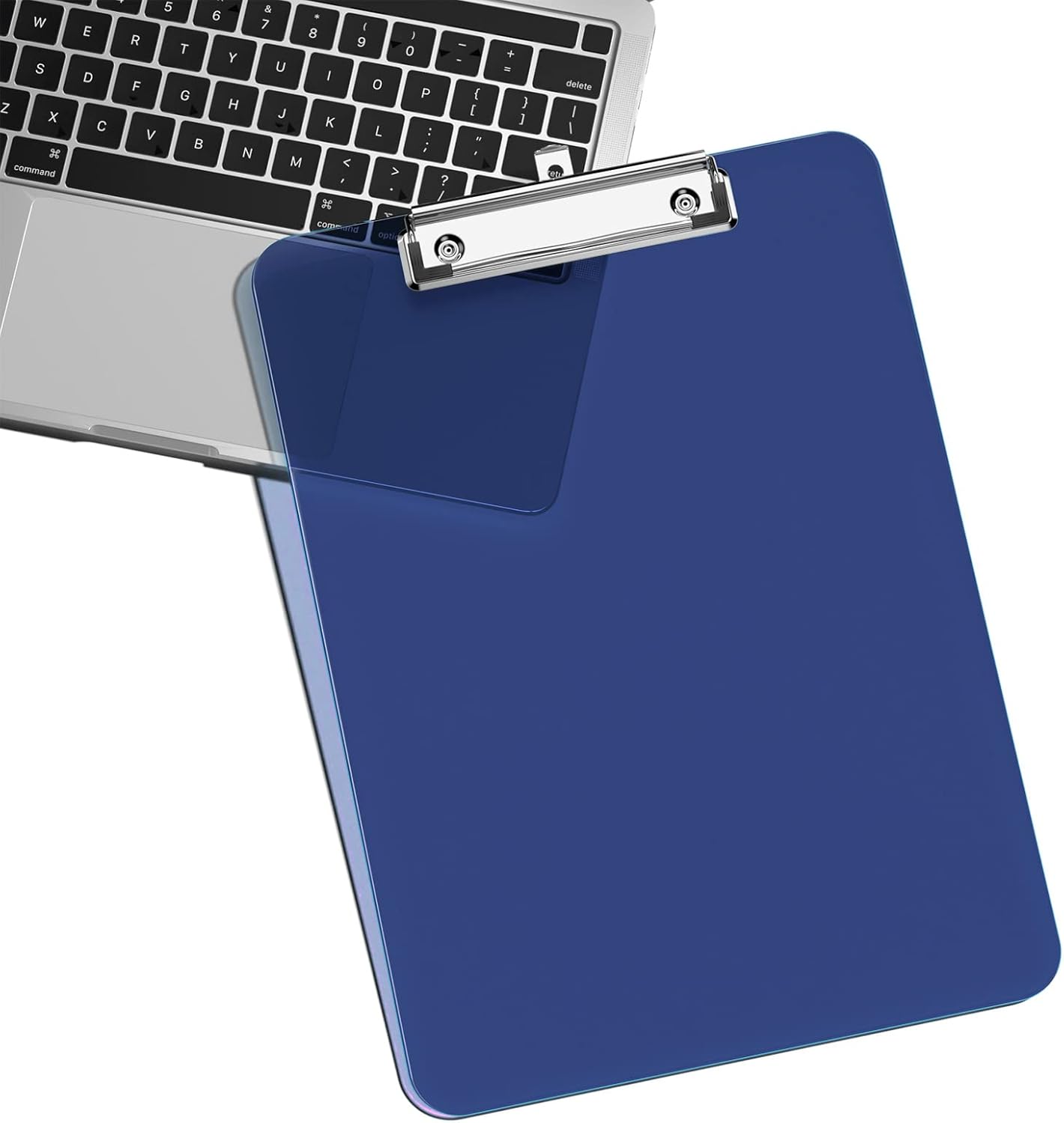 Rimilak Plastic Clipboards with Low Profile Metal Clip, Translucent Board, 12.5 x 9 In Letter Size, Office Supply, Back to School, Pink