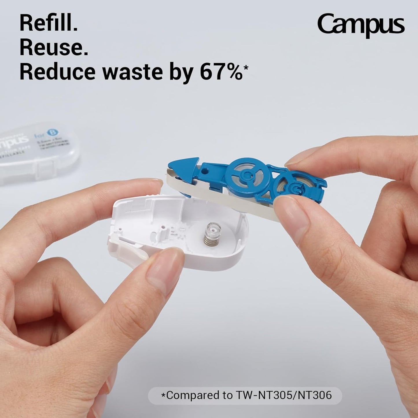 KOKUYO TW-NT305X3 Correction Tape for Campus Notes, For B Rule, 19.8 ft (6 m), Blue, Pack of 3