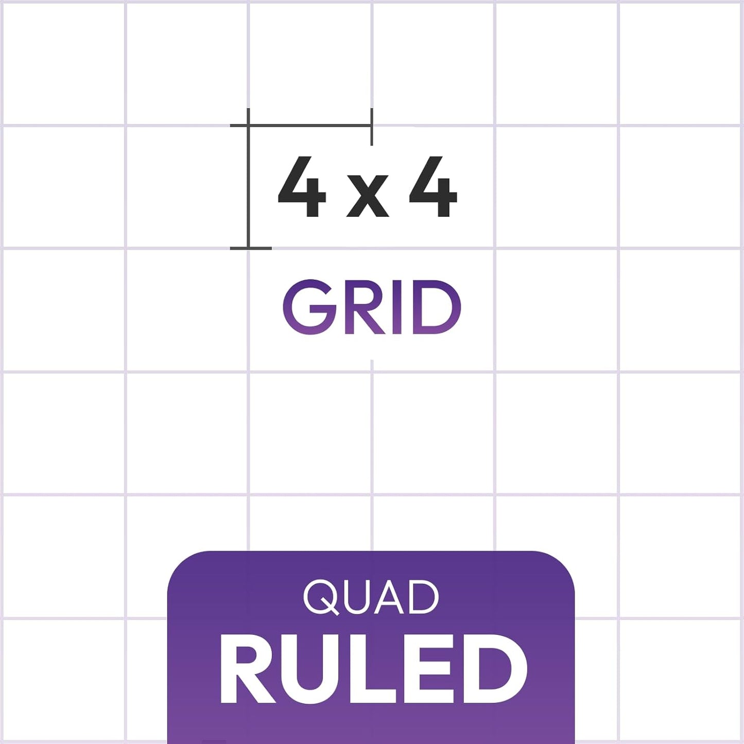 CADMUSPRO Graph Paper Pads 8.5x11 inch, 50 Sheets, Double-Sided, 80 GSM Quadrille Grid Math Notebook for students, Engineering Pad & Blueprint Drafting Paper, Architecture Sketch