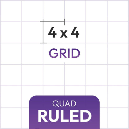 CADMUSPRO Graph Paper Pads 8.5x11 inch, 50 Sheets, Double-Sided, 80 GSM Quadrille Grid Math Notebook for students, Engineering Pad & Blueprint Drafting Paper, Architecture Sketch