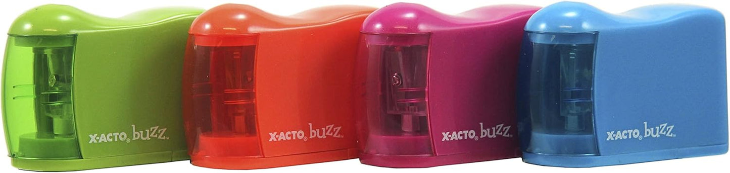 X-ACTO Buzz Battery Pencil Sharpener, Assorted Colors, 1 Count - Back to School, Teacher, Classroom Supplies