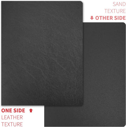 Binditek 100 Pack 16 Mil Leather-Textured Heavyduty Polycovers, Plastic Binding Presentation Covers, Letter Size, 8-1/2 x 11", Square Corners, Un-Punched, Black