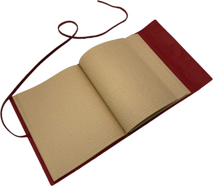 Leather Journal Writing Notebook - Genuine Leather Bound Daily Notepad for Men & Women Lined Paper 240 Kraft Pages, Handmade, Rustic Brown, 5 x 7 in