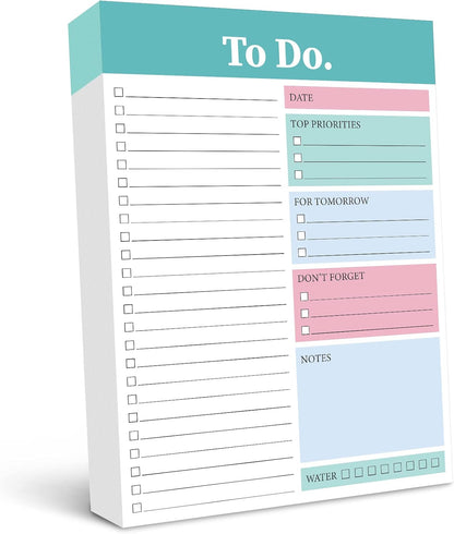 Spakon 300 Sheets Daily to Do List Notepad Notebook Library Card to Do Planner Checklist Memo Writing Pad Schedule Reminder Office Homework Planner for Task, 6" x 8(Retro,Beige)