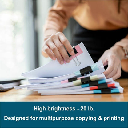 Multipurpose Copy & Printer Paper, Letter Size 8.5" x 11", 20 lb, 92 Bright, White, 500 Sheets/Ream, 8 Reams (4,000 Sheets Total)