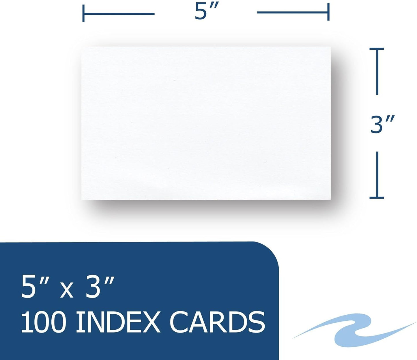 Roaring Spring Mini Index Cards 3"x2.5", 200 Count, 100# White Single Sided Ruled Paper, In Convent Tray Holder, Blank on Back (Pack of 1)