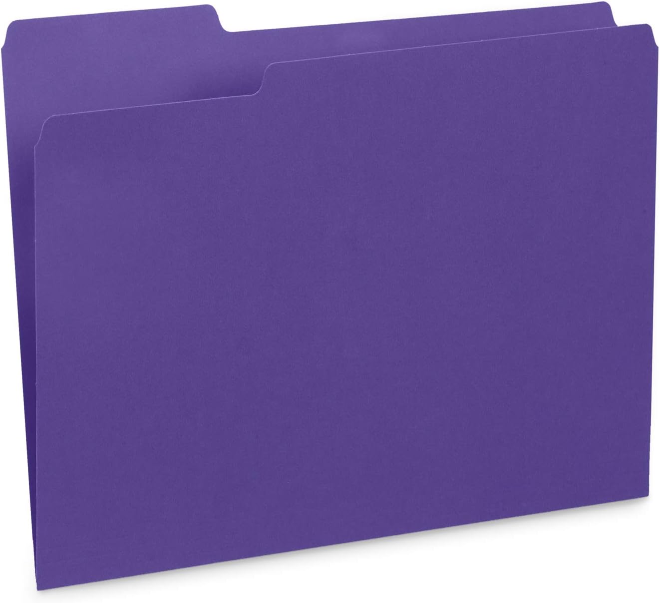 File Folder, 1/3 Cut Tab, Letter Size, Yellow, Great for Organizing and Easy File Storage, 100 Per Box