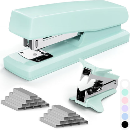 Pink Office Stapler, 25 Sheet Capacity with 2000 Staples and Staple Remover, Desktop Stapler,Pink Office Supplies for Students and Office Clerks