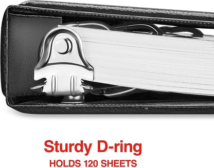 Staples Standard 2-Inch 3-Ring View Binder, Holds Up to 450 Sheets, Orange, Durable Binder for Office & School