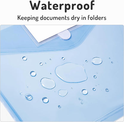 Forvencer Binder Pocket, 10 Pack Super Heavyweight Plastic Folders with Tight Closure, Binder Folders Side Loading, 3 Ring Binder Pocket, Binder Dividers with Pockets, Letter Size, Pastels Series