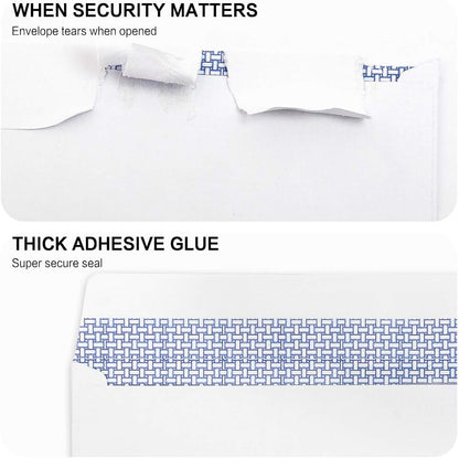 500 Pack #10 Single Left Window SELF Seal Security Envelopes, Designed for QuickBooks Invoices & Business Statements, Computer Printed Checks Peel and Seal Flap, Size 4-1/8 x 9-1/2 Inches, 24 LB