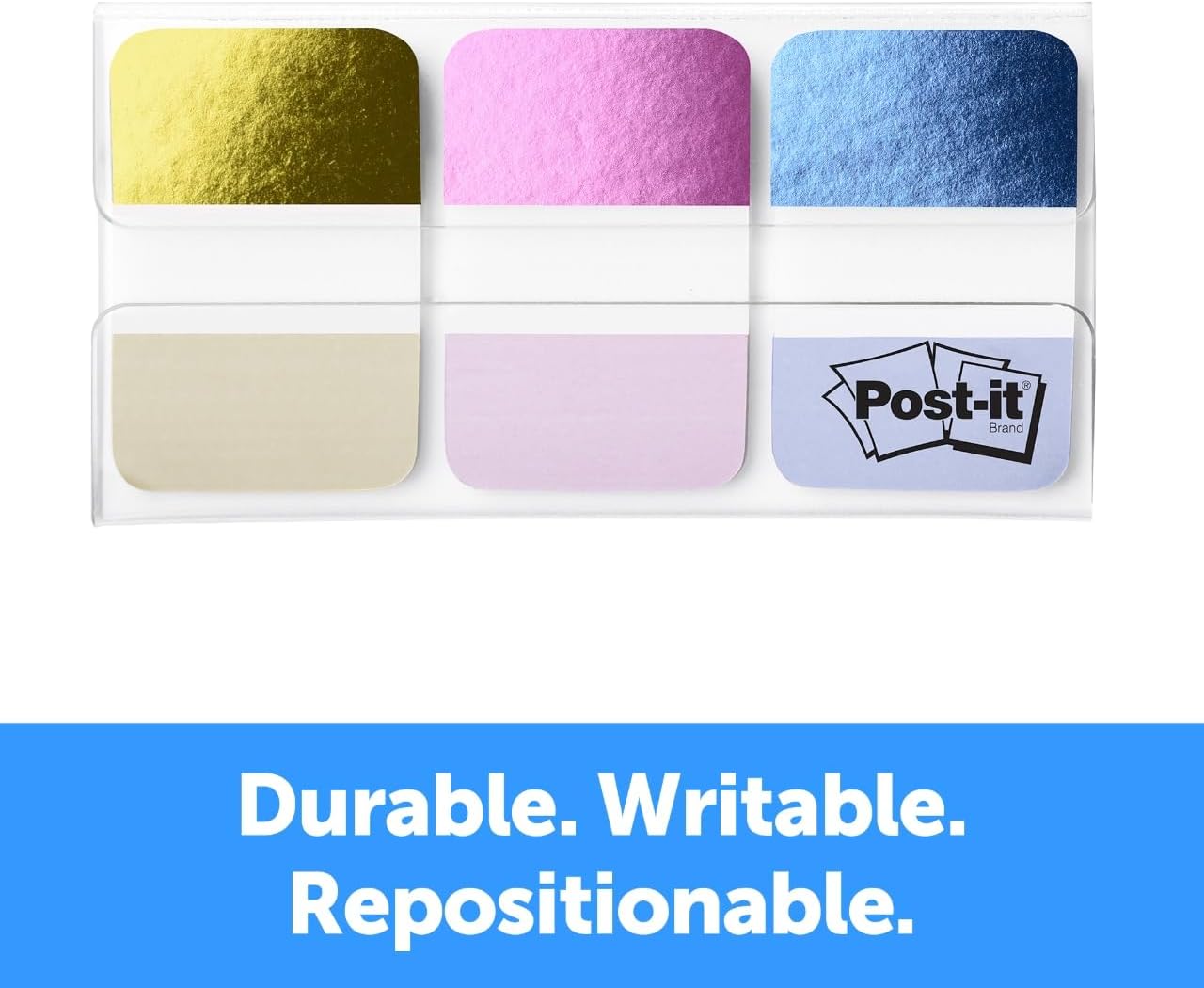 Post-it Foil Tabs, Iridescent Colors, 36 Tabs/Pack, 1 in x 1.5 in (686-FLOPBT)