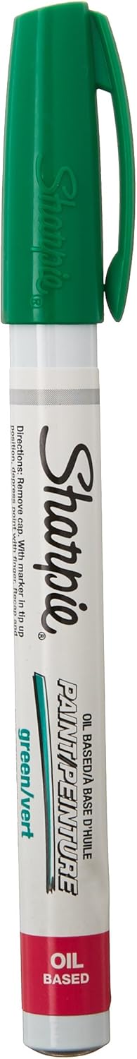 Sharpie Oil-Based Paint Marker, Fine Point, Green, 1 Count - Great for Rock Painting