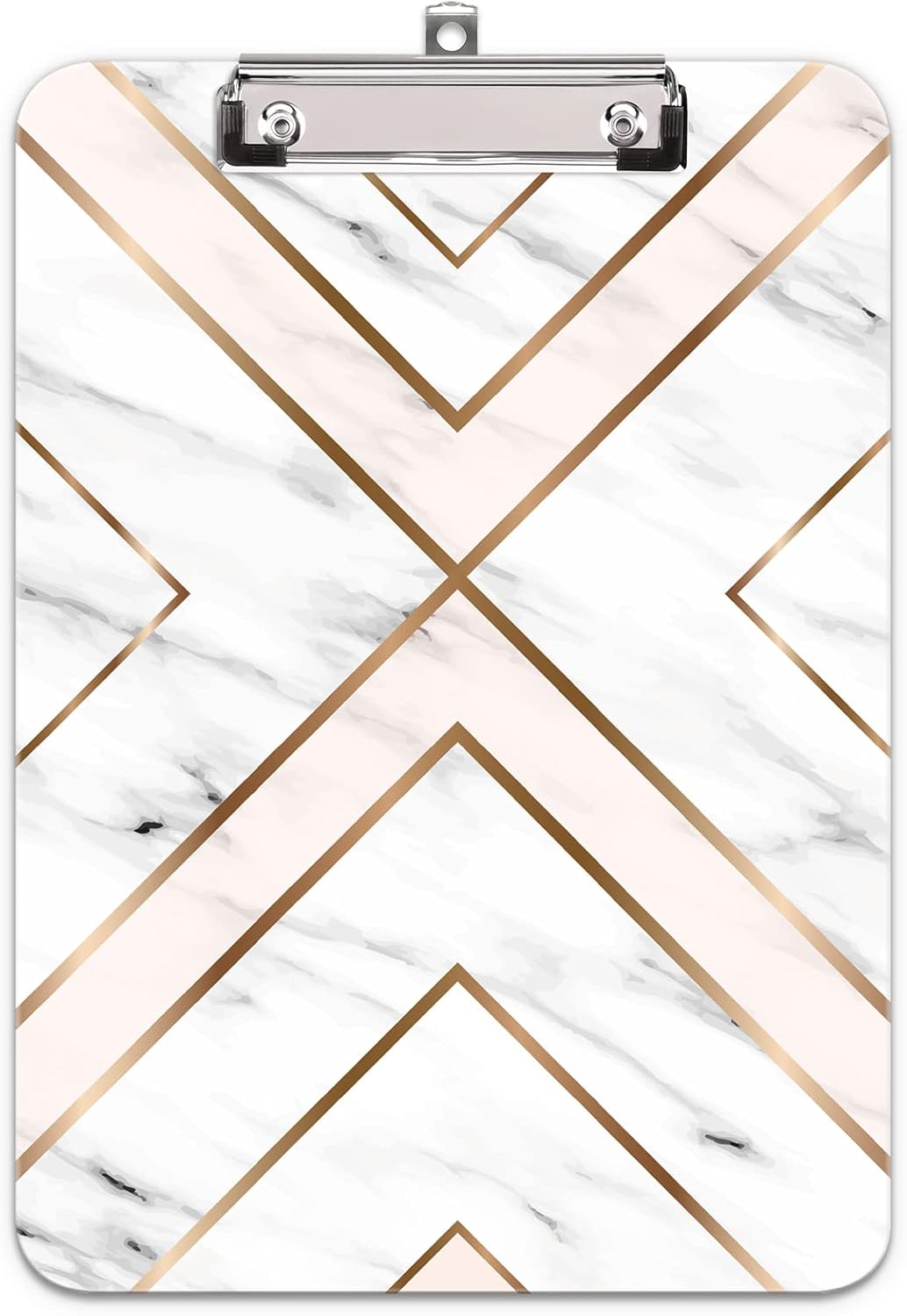 Hongri Plastic Cute Clipboard, Letter Size for Students, Teacher, Woman and Kids, Low Profile Clip, Decorative Pattern, Size 9 x 12.5 in, Dream Marble
