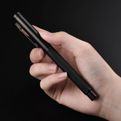Hongdian Matte Black Forest Rollerball Pen with Schmidt Black Ink Refill, Classic Design with Metal Case for Business Signature