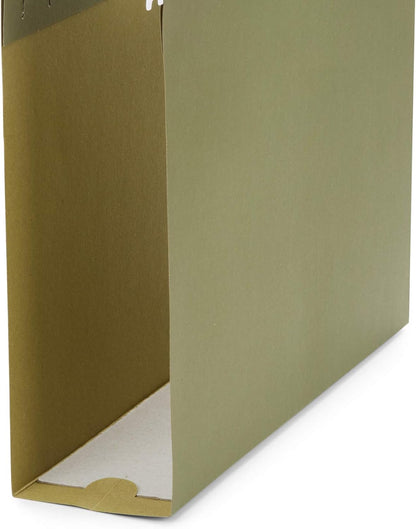 Blue Summit Supplies 25 Pack Extra Capacity Hanging File Folders Letter Size, Expandable Hanging File Folders, Heavy Duty 2 Inch Expansion, Designed for Wide, Bulky Files and Charts