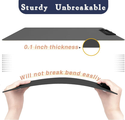 Clipboards 4 Pack Plastic Clipboards Letter Size, Durable Clipboard with Low Profile Metal Clip for Classroom Office Teachers Students Nurses