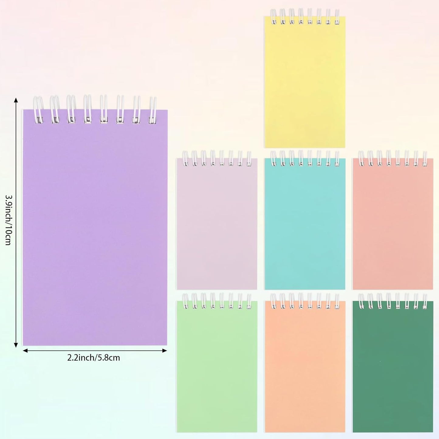 Hooqict 24 Pack Small Pocket Notebook Mini Notebooks Bulk Small Spiral Notepads with 8 Colors, Memo Note Pads for Kids, Work, Office, School, 3.9 x 2.4 Inches