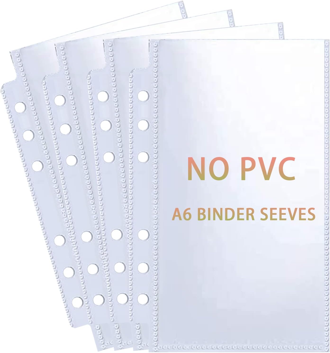40 Pack 80 Pockets Budget Sheet Protector Sleeves for A6 6 Ring Binder, Ultra-Clear Cash Binder Sleeves, Double-Sided, Top Loading Sheet Protector for Budget Sheet, Currency Collection,3.5x5 Photos
