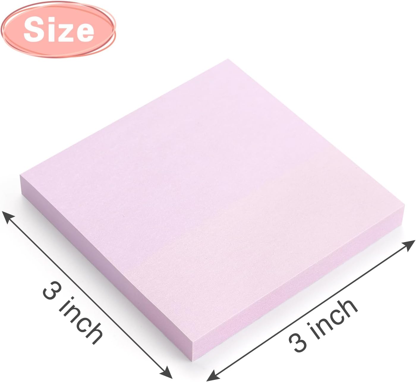 Sticky Notes 3x3 inch Bright Colors Self-Stick Pads 8 Pads/Pack 85 Sheets/Pad Total 680 Sheets