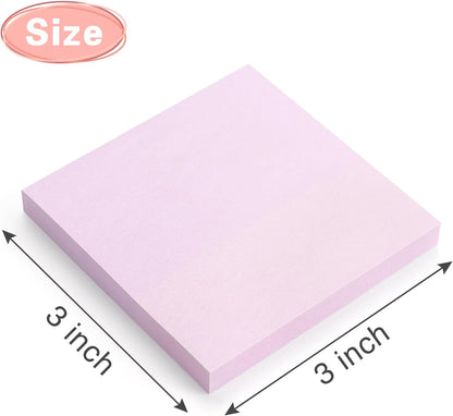 Sticky Notes 3x3 inch Bright Colors Self-Stick Pads 8 Pads/Pack 85 Sheets/Pad Total 680 Sheets