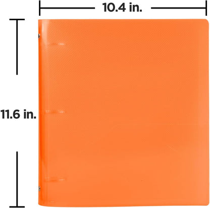 JAM PAPER Plastic 0.75 inch Binder - Clear 3 Ring Binder - Sold Individually