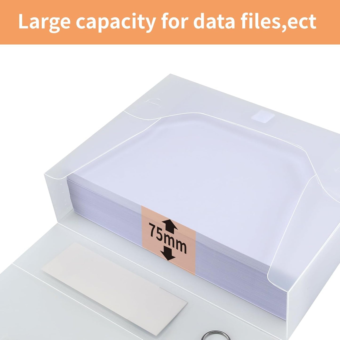 HUA JIE A4 Storage File Boxes Plastic Archives Cases with Lid, File Folder Organizer Document Filing Box for office,31×7.5×23.5 cm, Black(Pack of 4)