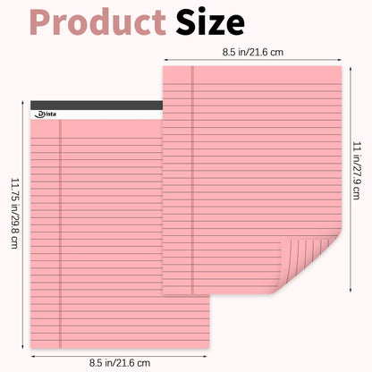 Dynta 24 Pcs 5x8 Note Pads, 1080 Sheets College Ruled Small Writing Pads, 80GSM Heavyweight Colored Paper, 45 Sheets Per Notepad