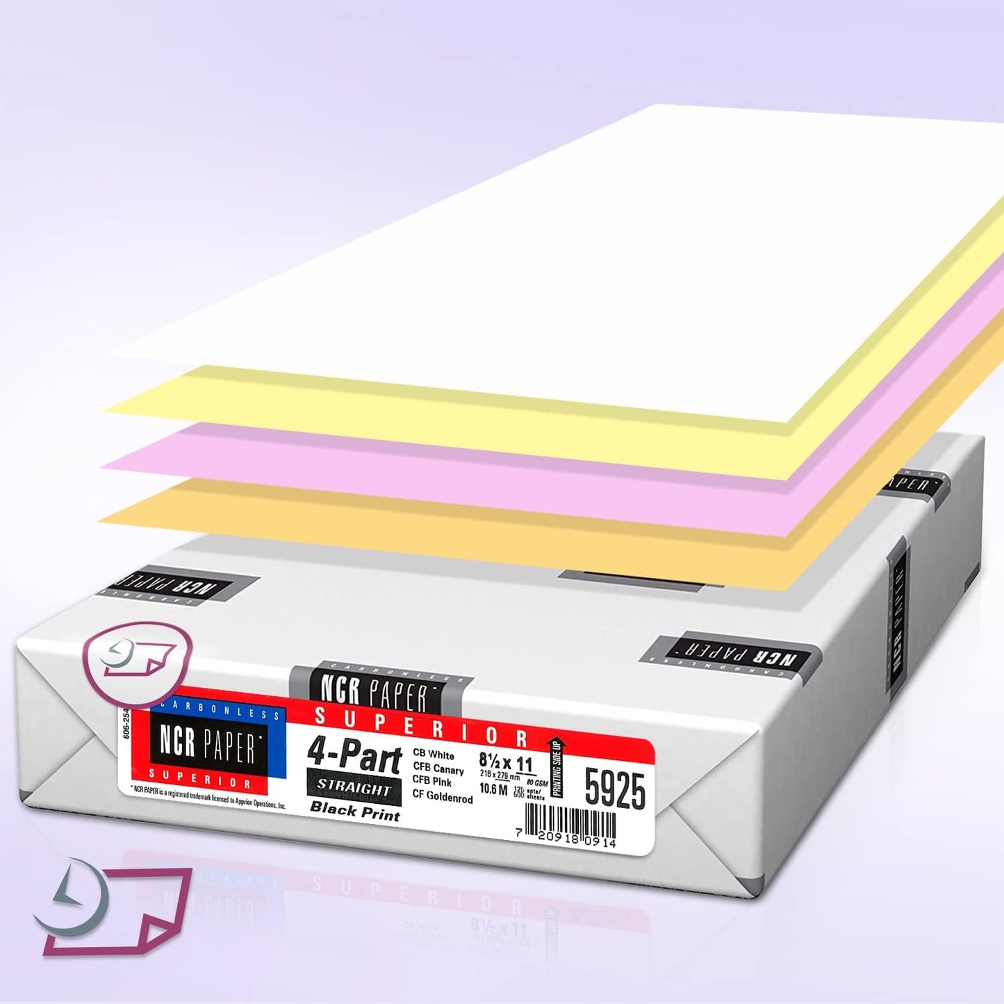 NextDayLabels - Superior Carbon-less NCR, Pre Collated Paper, 500 Sheets Per Pack (8-1/2" x 11" 3 Part Reverse, #5900)