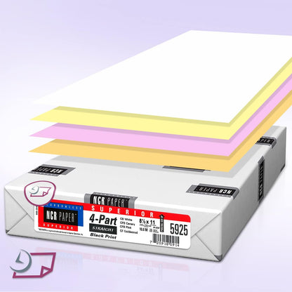 NextDayLabels - Superior Carbon-less NCR, Pre Collated Paper, 500 Sheets Per Pack (8-1/2" x 11" 3 Part Reverse, #5900)