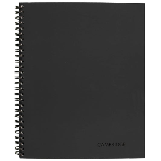 Cambridge Limited Business Notebook, Legal Ruled Paper, 8-1/4" x 11", 80 Sheets, Flexible Soft Touch Cover, Wirebound, Gray (06062)
