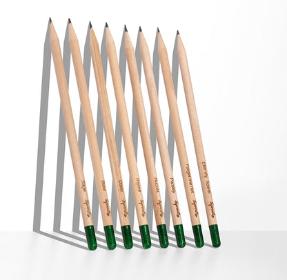 SproutWorld Wood-Cased Pencils | Mindful Thoughts Edition | HB Pre-Sharpened Graphite Plantable Wooden Pencils with Flower, Herb & Vegetable Seeds | Gift with Inspirational Quotes | 8 Pack